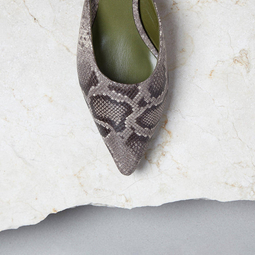 Lou Luxury Footwear: Bardot Mule - Women's Python Leather Mules, Handmade in LA